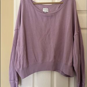 american eagle purple long sleeve top